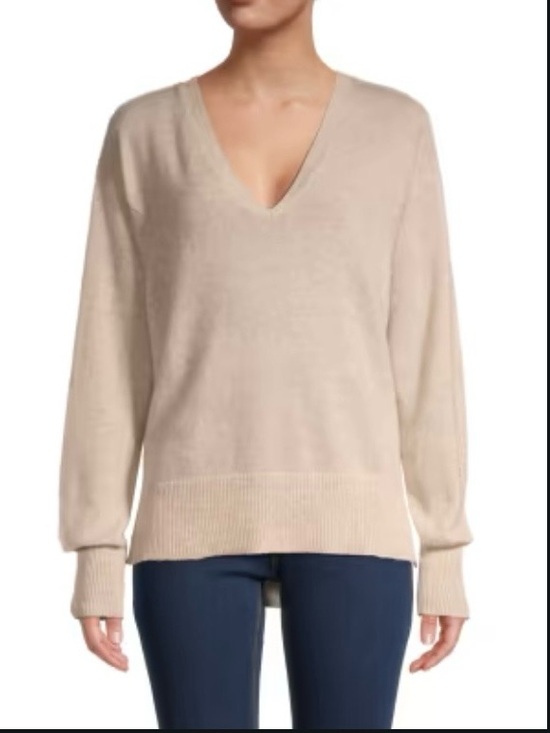 Frame Sweaters - Frame Le Cashmere Sweater | Small | Oatmeal Heather